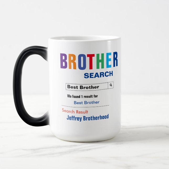 Taza Mágica Funny Personalizado Best Brother Gift (Izquierda)