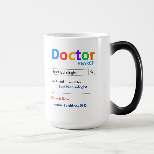 Taza Mágica Funny Personalizado Mejor Nefroólogo (Derecha)