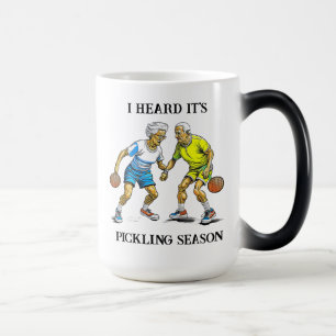 Taza Mágica Funny Pickleball Pun   Temporada de pesca