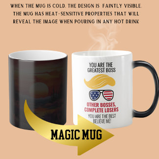 Taza Mágica Funny Trump Mejor Jefe