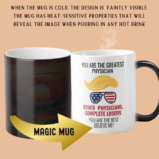 Taza Mágica Funny Trump Mejor Médico