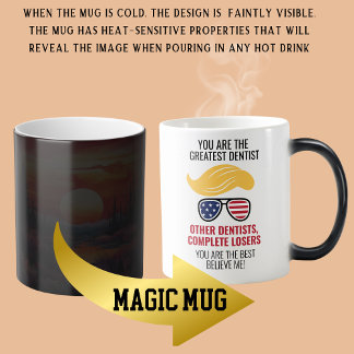 Taza Mágica Funny Trump Mejor Testigo Mágico