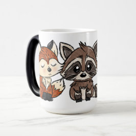 Taza Mágica Furry Friends Raccoon, Fox y Squirrel