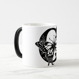 Taza Mágica G Alphabet black butterfly