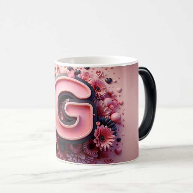 Taza Mágica G Valentine Alphabet 3D (Anverso derecho)