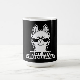 Taza Mágica Gafas de sol Llama Not My Probllama Estado de ánim