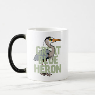 Taza Mágica Garza de gran azul enorme