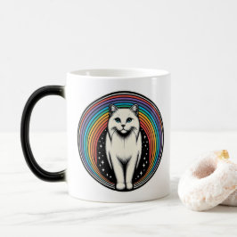 Taza Mágica Gato Arcoíris
