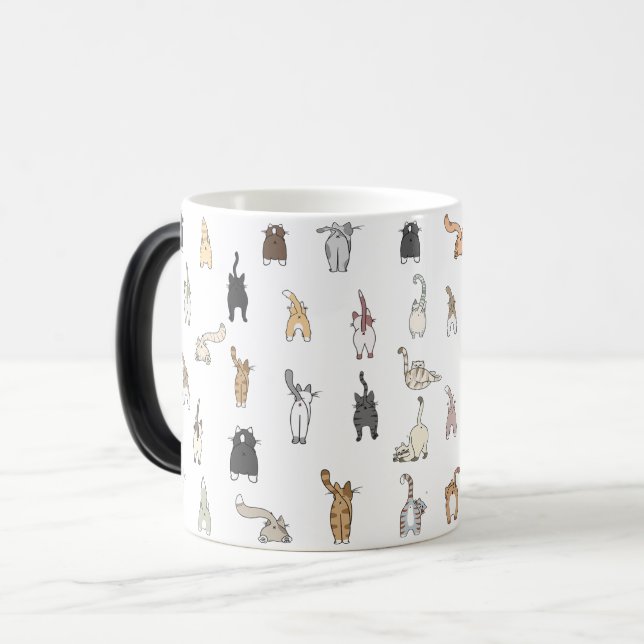 Taza Mágica Gato Butts, Gente Loca, Gato Gatito Gatito, Gato F (Anverso izquierdo)