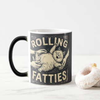 Taza Mágica Gato caprichoso de grasas rodando