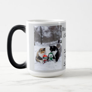 Taza Mágica Gato con Globo de Nieve, Nombres de Imágenes Texto