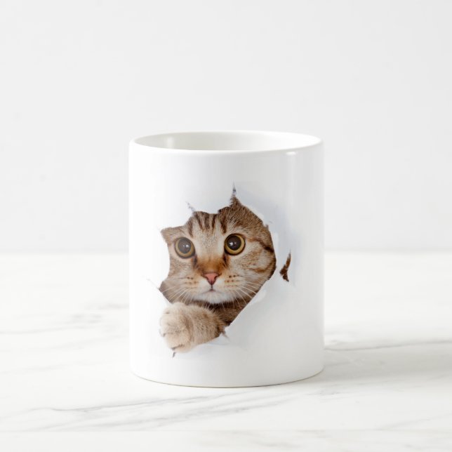 Taza Mágica gato de belleza coffe mug -grumpy kitty (Centro)