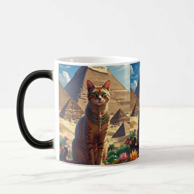 Taza Mágica Gato de egipto antiguo (Izquierda)