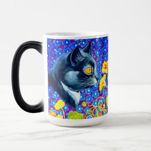 Taza Mágica Gato en flores