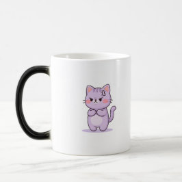 Taza Mágica Gato Enojado Personaje de Dibujos Animados Lindo