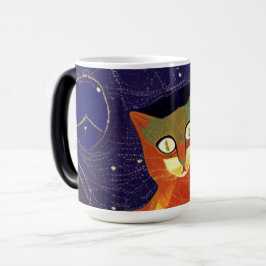 Taza Mágica Gato mosaico marroquí arte abstracto gatito colori