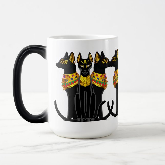 Taza Mágica Gato negro faraónico (Izquierda)
