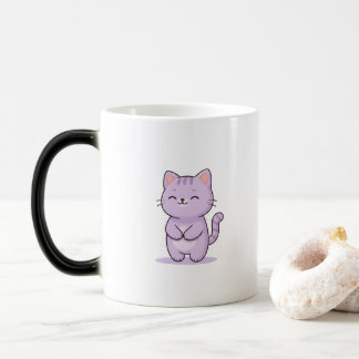 Taza Mágica Gato Relajado Personaje de Dibujos Animados Lindo
