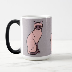 Taza Mágica Gato Sentado Rosa por Julie de Graag