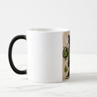 Taza Mágica Gato Suave, Ropa Urbana Gato Negro Mascota Desi