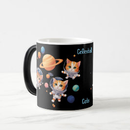 Taza Mágica Gatos celestes Morphing Mug - Gatos astronautas en