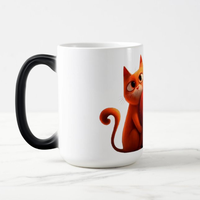 Taza Mágica Gatos, corazón, mascota (Izquierda)