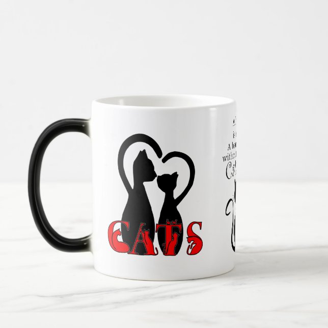 Taza Mágica Gatos de pareja en casa (Izquierda)