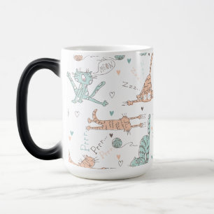 Taza Mágica Gatos divertidos en un estilo lindo