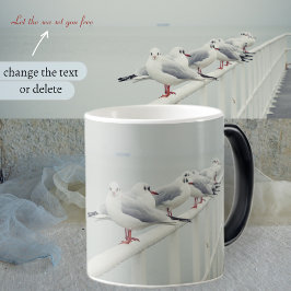 Taza Mágica Gaviota blanca en un día de invierno