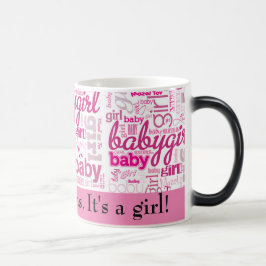 Taza Mágica Género Revelar PINK Bebé Personalizado Texto