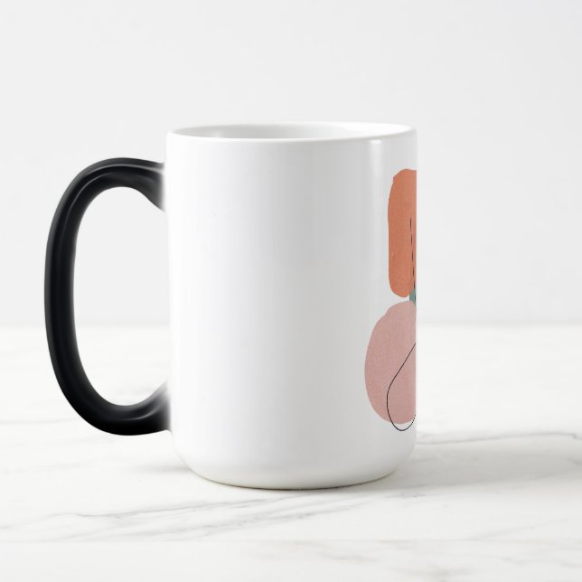 Taza Mágica Geométrico,abstracto,mínimo,moderno,pastel (Izquierda)