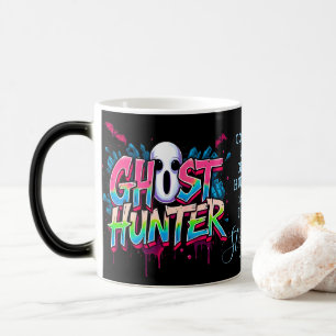 Taza Mágica Ghost Hunter Graffiti paranormal Cita Negro