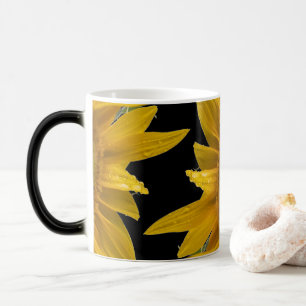 Taza Mágica Girasol con gotas de lluvia