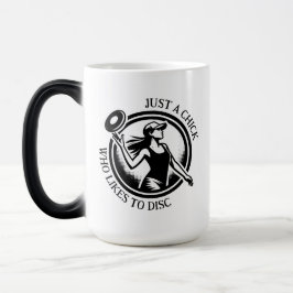 Taza Mágica Golf de disco femenino personalizado