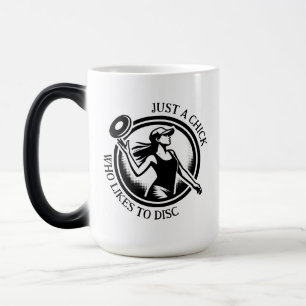 Taza Mágica Golf de disco femenino personalizado