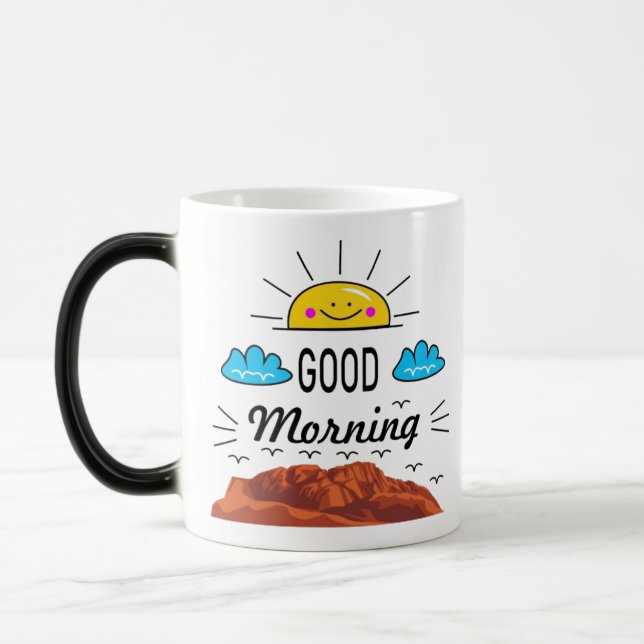 Taza Mágica Good Morning Sunrise on Hill – Inspiring Morning (Izquierda)
