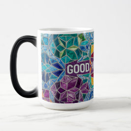 Taza Mágica Good Vibes Only modern mosaic pattern ceramic mug