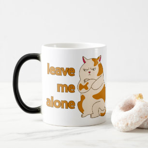 Taza Mágica Gordo gato malhumorado déjame solo