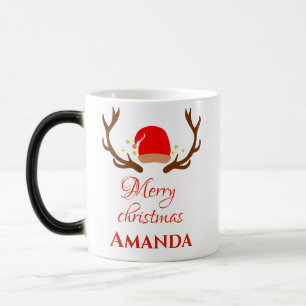 Taza Mágica Gorra de renos - Feliz Navidad