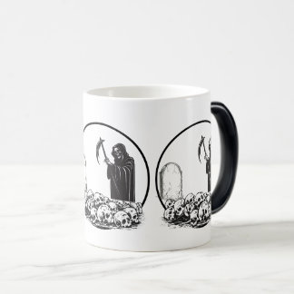 Taza Mágica Gothic Grim Reaper and Skulls Ceramic Coffee Mug