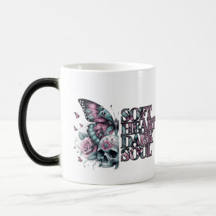 Taza Mágica Gótico Pastel Corazón suave Soul Oscuro Mariposa d