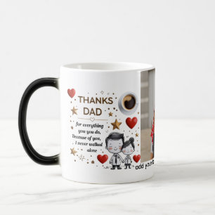 Taza Mágica Gracias papá - Amor Personalizado sentido   325 ml