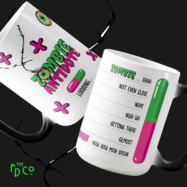 Taza Mágica Graciosa carga de antídoto Zombie... Zombie a huma (Subido por el creador)