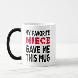 Taza Mágica Graciosa "sobrina favorita" peluca de regalo para