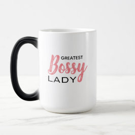 Taza Mágica Graciosa tipografía blanca de Lady Rosa
