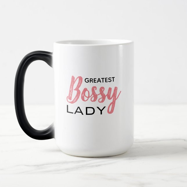 Taza Mágica Graciosa tipografía blanca de Lady Rosa (Izquierda)