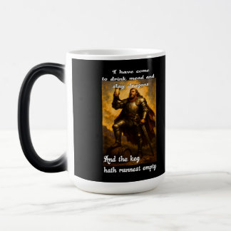 Taza Mágica Gracioso arte de fantasía con humor de dragón que