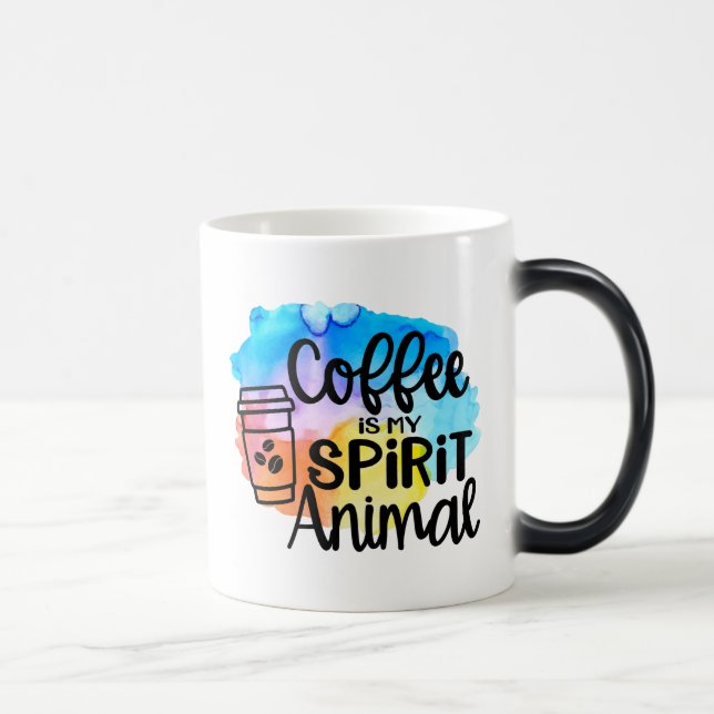 Taza Mágica Gracioso café Mug - Regalo de cafeína animal espir (Derecha)