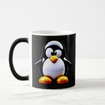 Gracioso café pingüino