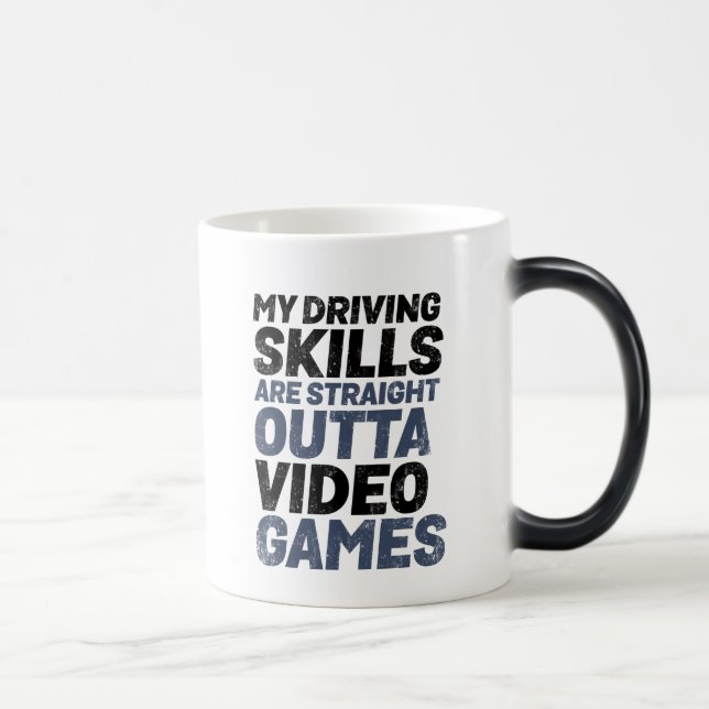 Taza Mágica Gracioso Mug para juegos de Carreras Gamer y Geek (Derecha)